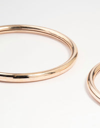 Rose Gold Smooth Bangles 3-Pack - link has visual effect only