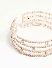 Rose Gold Cupchain Layered Wrist Cuff - link has visual effect only