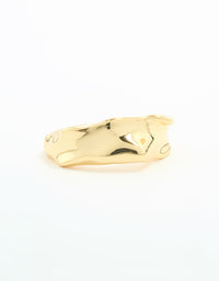 Gold Plated Textured Band Ring - link has visual effect only