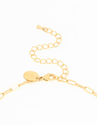 Waterproof Gold Plated Stainless Flower & Heart Charm Necklace - link has visual effect only