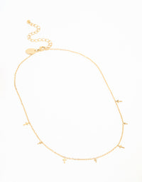 Waterproof Gold Plated Stainless Steel Cross Charms Necklace - link has visual effect only