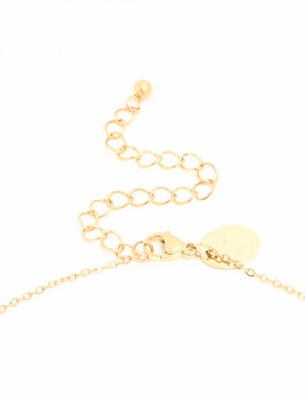 Waterproof Gold Plated Stainless Steel Evil Eye Charms Necklace