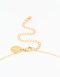 Waterproof Gold Plated Stainless Steel Pearl Charms Necklace - link has visual effect only
