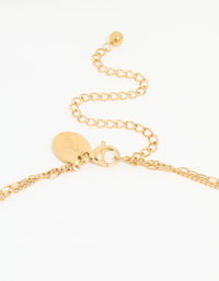 Waterproof Gold Plated Stainless Steel Pearl & Coin Layered Necklace - link has visual effect only