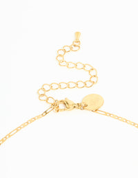 Waterproof Gold Plated Stainless Steel T-Bar Necklace - link has visual effect only
