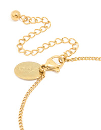 Waterproof Gold Plated Stainless Steel Dainty Heart Bracelet - link has visual effect only