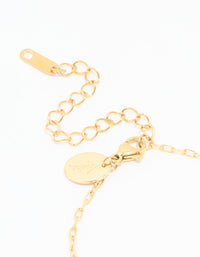 Waterproof Gold Plated Stainless Steel Flower & Sun Charm Bracelet - link has visual effect only
