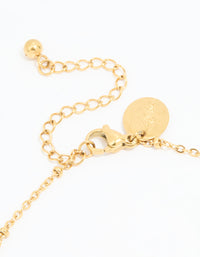 Waterproof Gold Plated Stainless Steel Disc Anklet - link has visual effect only