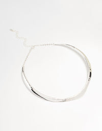 Silver Thin Choker Necklace - link has visual effect only
