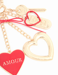 Gold Amour Heart Keychain - link has visual effect only