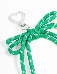 Green Rope Heart Keychain - link has visual effect only