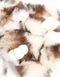 Fluffy Brown Bunny Keychain - link has visual effect only