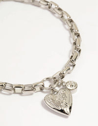 Silver Chunky Charm Bracelets 3-Pack - link has visual effect only