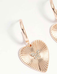 Rose Gold Butterfly & Heart Hoop Earrings - link has visual effect only