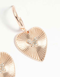 Rose Gold Butterfly & Heart Hoop Earrings - link has visual effect only