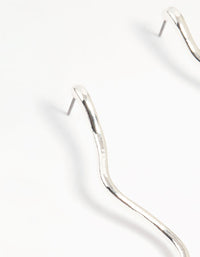 Silver Squiggle Snake Drop Earrings - link has visual effect only