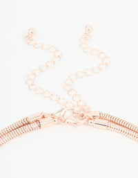Rose Gold Layered Rondell Tassel Necklace - link has visual effect only