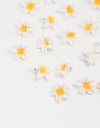 Yellow Frangipani Mini Hair Clips 20-Pack - link has visual effect only