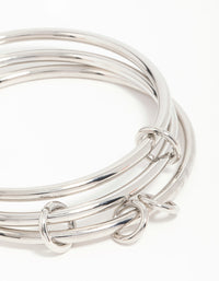 Silver Rondell Layered Bangle - link has visual effect only