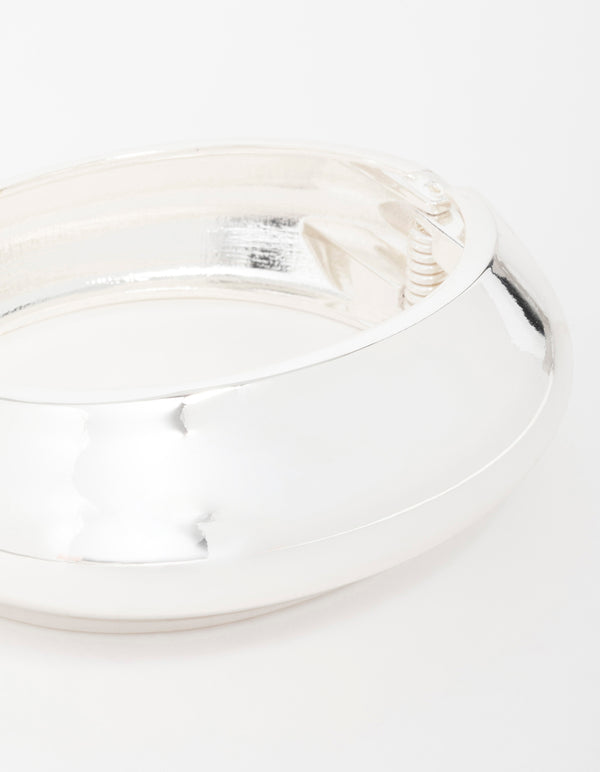 Silver Wide Wrist Cuff