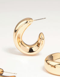 Gold & Tortoiseshell Hoop Earrings 3-Pack - link has visual effect only