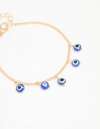 Gold Evil Eye Bracelets 3-Pack - link has visual effect only