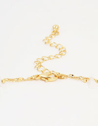 Gold Plated Brass Semi Precious Chain Layered Necklace - link has visual effect only