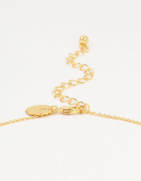 Gold Plated Brass Cubic Zirconia Y-Necklace - link has visual effect only
