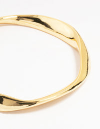 Gold Plated Brass Statement Wavy Bangle - link has visual effect only