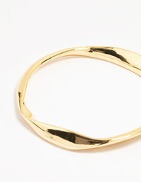Gold Plated Brass Statement Wavy Bangle - link has visual effect only