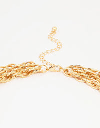 Gold Coin Molten Disc Layered Chain Necklace - link has visual effect only