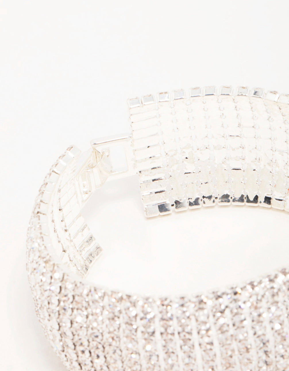 Silver Diamante Thick Cupchain Bracelet