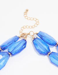 Blue Acrylic Bead Layered Necklace - link has visual effect only
