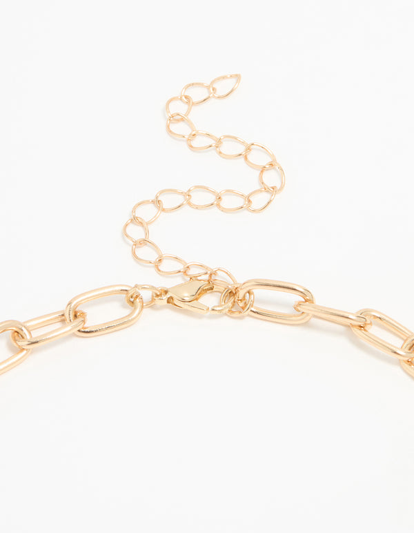 Gold Molten Celestial Charm Necklace