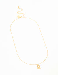 Waterproof Gold Plated Stainless Steel Moon Pendant Necklace - link has visual effect only