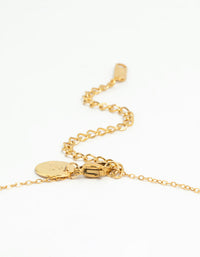 Waterproof Gold Plated Stainless Steel Bow Pendant Necklace - link has visual effect only