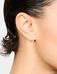 Gold Smooth Large Hoop Earrings - link has visual effect only