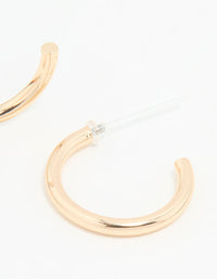 Gold Smooth Large Hoop Earrings - link has visual effect only