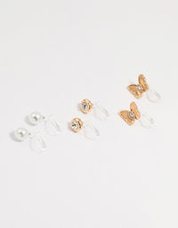 Gold Butterfly Ear Cuff 3-Pack - link has visual effect only
