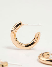 Gold Mixed Hoop Earrings 4-Pack - link has visual effect only