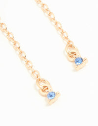 Gold Purple Diamante Cloud Drop Earrings - link has visual effect only
