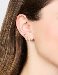 Gold Diamante Hoop Earrings 3-Pack - link has visual effect only