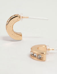 Gold Diamante Hoop Earrings 3-Pack - link has visual effect only
