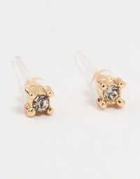 Gold Diamante Stud & Hoop Earrings 4-Pack - link has visual effect only