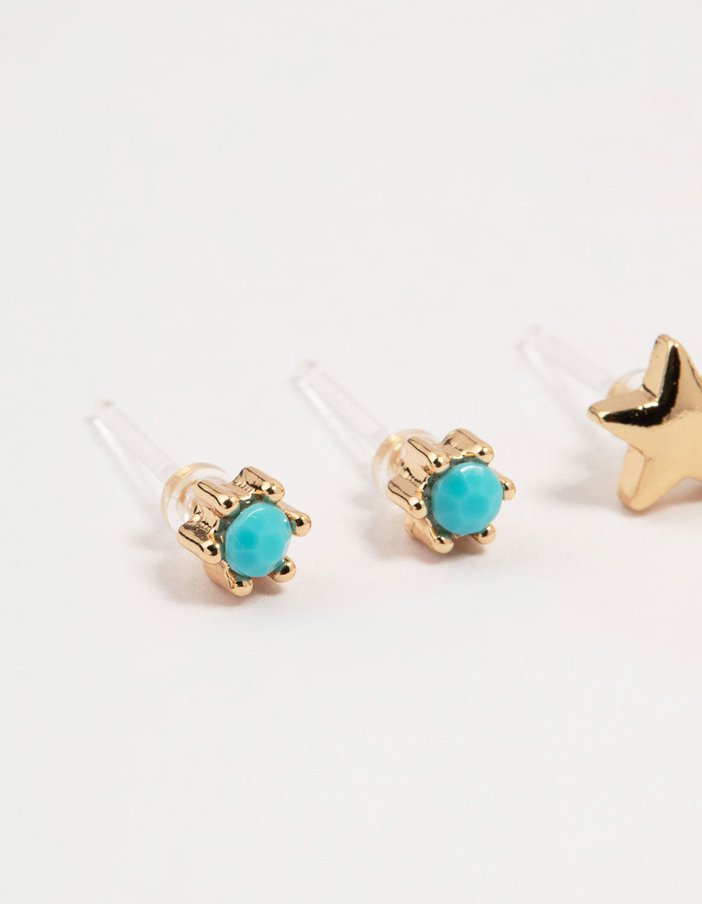 Gold Diamante Celestial Earrings 4-Pack
