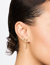 Gold Chain Celestial Earrings 3-Pack - link has visual effect only