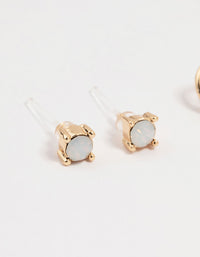 Gold Chain Celestial Earrings 3-Pack - link has visual effect only