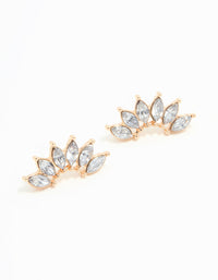 Gold Diamante Stud Earrings - link has visual effect only