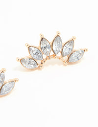 Gold Diamante Stud Earrings - link has visual effect only