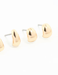 Gold Mini Stud & Hoop Earrings 3-Pack - link has visual effect only